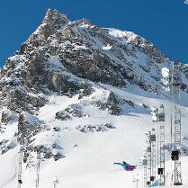 Snowboarder a Tignes