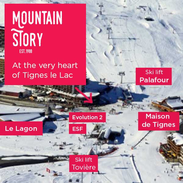 Mountain Story at the very heart of Tignes picture of the very heart of Tignes le Lac with Mountain Story shop